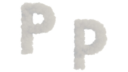 isolated cut out cloud alphabet 3d render, best use for make a custom text.