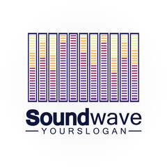 Sound wave logo and symbol vector