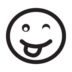 Smiley face icon vector on white background