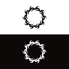 Circle vector logo template illustration . Circle  icon silhouette