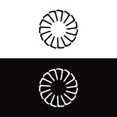 Circle vector logo template illustration . Circle  icon silhouette