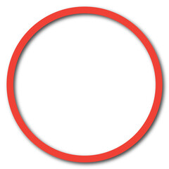 red round circle frame
