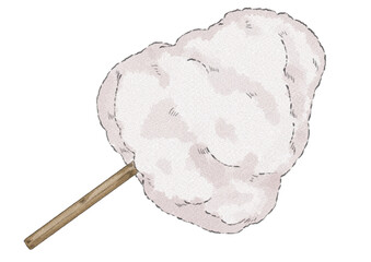 わたあめのイラスト（水彩風）