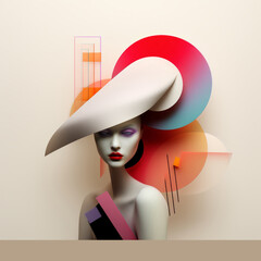 fashion hat Minimalism Style, generative ai