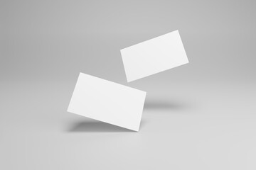 Businesscard mockup（横型名刺2枚グレー背景モックアップ）	