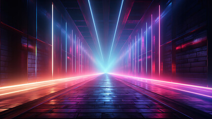 Fototapeta premium future cyberspace technology digital background with line. created with generative AI technology