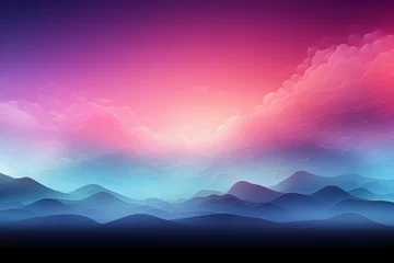 Fototapeten Multi color gradient background grain effect with purple and blue shades glowing. AI generative © SANGHYUN