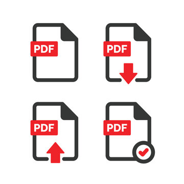 PDF file icon isolated on white background