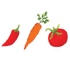 Illustration vegetable element design