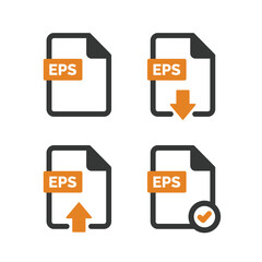 EPS file icon isolated on white background