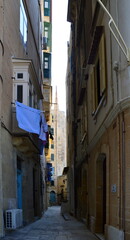 Fototapeta na wymiar Narrow Street in the Old Town of Valletta, the Capital of Malta
