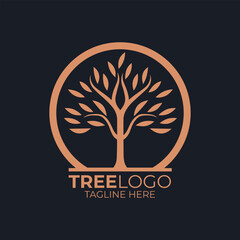 Obraz premium Nature trees vector illustration logo design