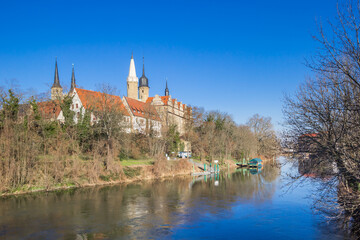 Castle and dom church at the river Saale in Merseburg, Germany