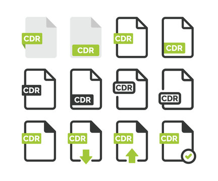 CDR file icon isolated on white background