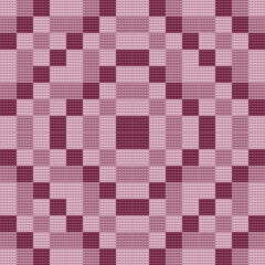 Abstract Argyle pattern: Ethnic Knitting Illustration of Diamond Triangles and Lines Textile Background. Pink red geometric diamond triangles square circle parallelogram cube stripe line for designs