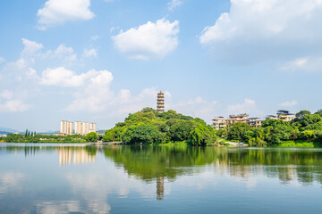 Scenery of Nanshan Ancient Pagoda in Zengcheng District, Guangzhou, China