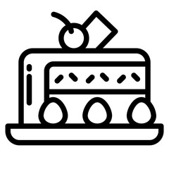 Cake ,bakery icon , dessert , birthday cake