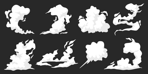 Cartoon Smoke Cloud Illustration - obrazy, fototapety, plakaty