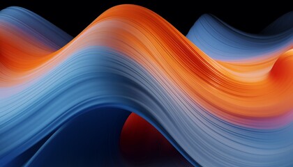 Abstract 3d rendering of twisted coloresd lines. Modern background design, illustration of a futuristic shape. Computer generated geometric digital art. Liquid shapes abstract holographic