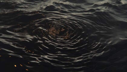 Black and faded water vibrating with the wind
