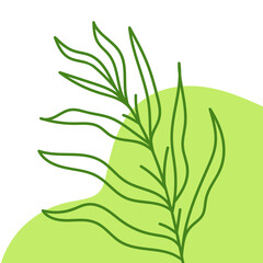 Corner Plant Green Line Element