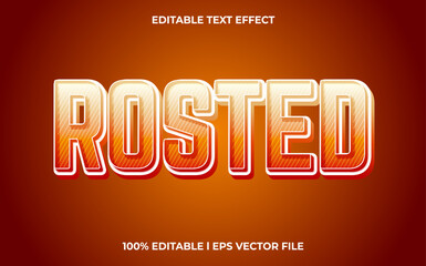 rosted 3d editable text effect, template with 3d style use for logo and business brand