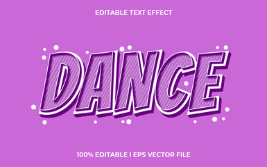 dance 3d editable text effect, template with 3d style use for logo and business brand