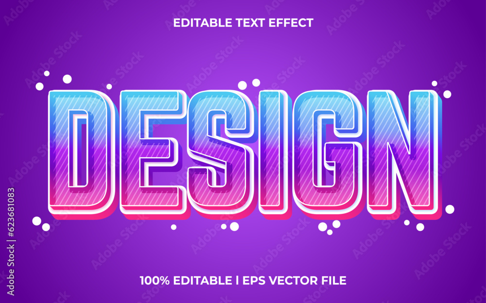 Poster design 3d editable text effect, template with 3d style use for logo and business brand