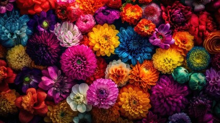 A stunning explosion of colorful flowers