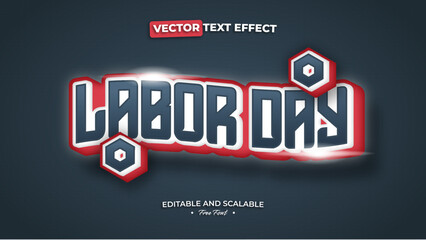 Obraz premium Labor day Text effect