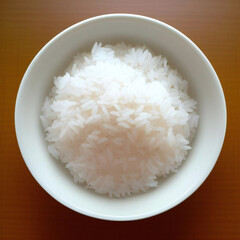 お茶碗に入れた白米