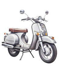 Scooter: A Sleek Ride on a Clear Canvas
