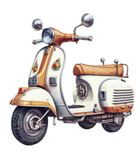 Scooter: A Sleek Ride on a Clear Canvas