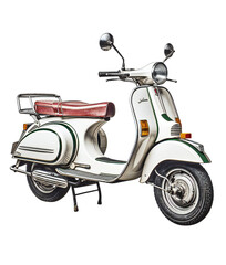 Scooter: A Sleek Ride on a Clear Canvas