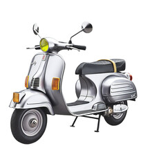 Scooter: A Sleek Ride on a Clear Canvas
