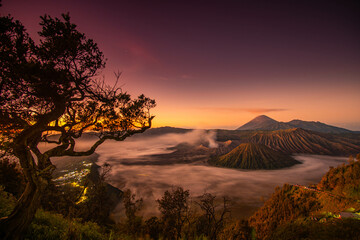 sunset in the mountains