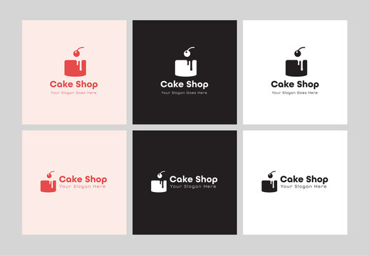 Cake Dessert Shop Logo Template