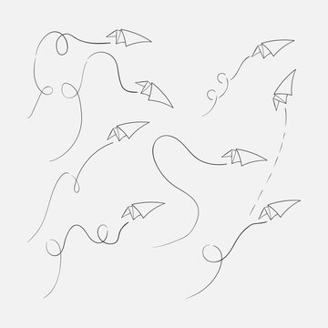 line pencil draw arrow paper plane navigation icon