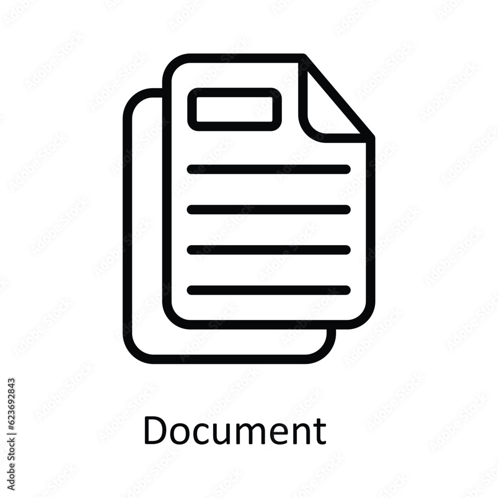 Poster document vector outline icon design illustration. cyber security symbol on white background eps 10 f