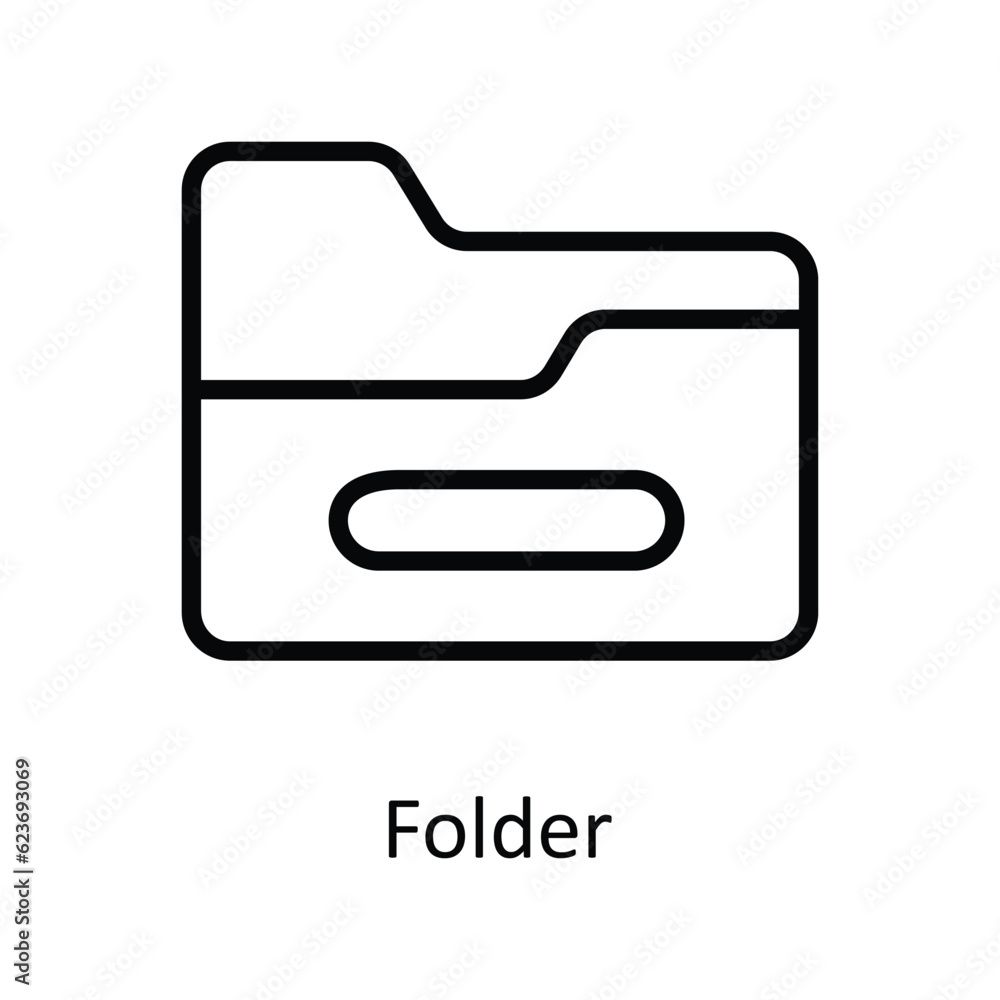 Poster folder vector outline icon design illustration. cyber security symbol on white background eps 10 fil