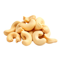 Cashew nuts isolated on transparent background Remove png created with Generative AI, Clipping Path