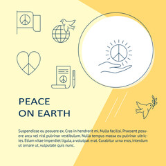 Peace banner in line style