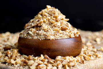 walnut, walnuts, table, cut, during, cooking, chopped,