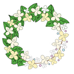 frame of flowers