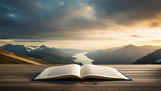 Quran with a sky background and a beautiful view of the area complete with mosques, cultural and religious atmosphere in the Middle East. Great to use for website, business, advertisement, etc