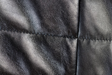details and part of the jacket made of artificial leather in black