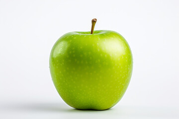 a green apple with white background