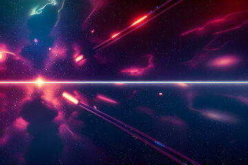 Obraz premium Space wallpaper banner background. Generative AI