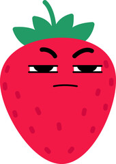 Annoyed Strawberry Face