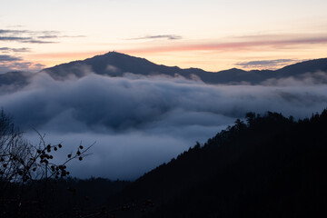 sunrise in the mountains